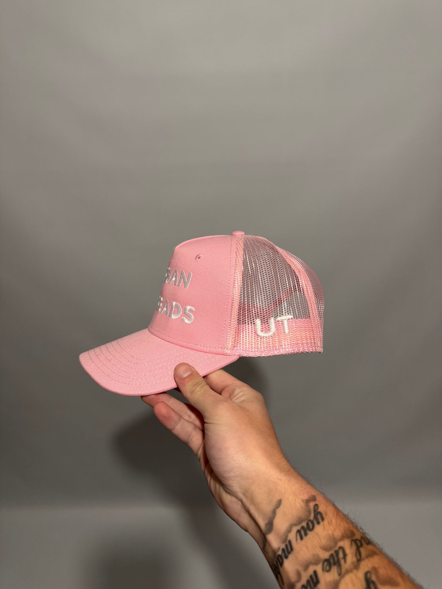 PINK AND WHITE HAT